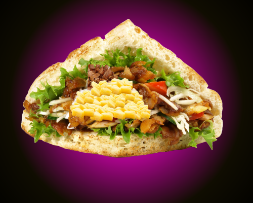 Hawaii döner im Tasche